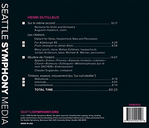 Sur le même accord - Les citations - Mystère de l'instant - Timbres, espace, mouvement