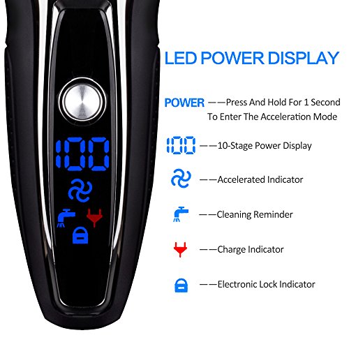 Surker 9008 afeitadora eléctrica para hombres,uso en húmedo y seco, carga con USB, Batería de Litio