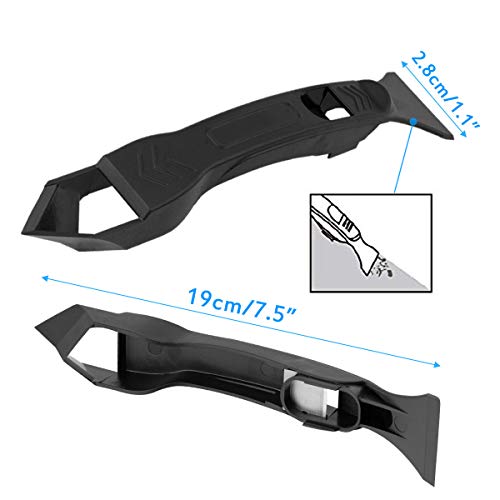 Surplex Rascador de silicona 3 en 1, kit de herramienta de rascador de silicona con 4 almohadillas reemplazables sellador herramienta para moldear el baño o la cocina