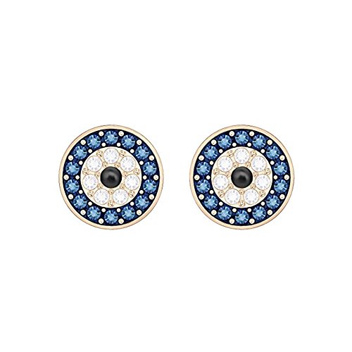 Swarovski Pendientes Luckily Evil Eye, multicolor, Baño en tono Oro Rosa