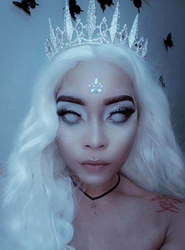 SWEETV Baroque Bridal Tiara para Mujeres, Tiaras Y Tiaras Y Coronas de Plata, Accesorios para Fiestas de Disfraces para El Baile de Cumpleaños de Halloween