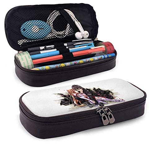 Sword Art Online Asuna Kirito Pencil Case, Large Capacity Pencil Cases/Pen Case/Pencil Bag Pouch with Multi Compartments for Boys and Girls