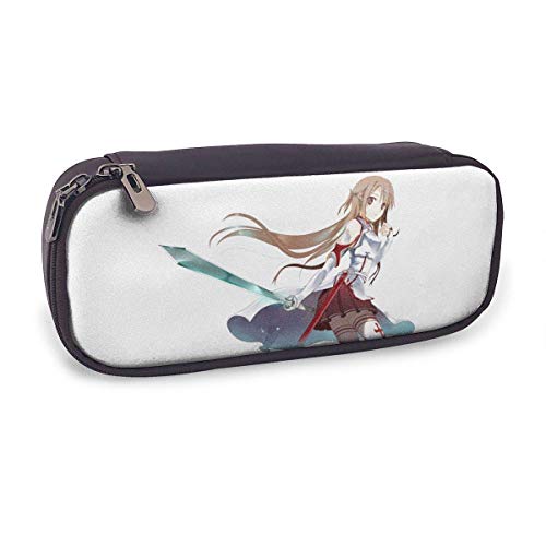 Sword Art Online Asuna Yuuki Pencil Case, Large Capacity Pencil Cases/Pen Case/Pencil Bag Pouch with Multi Compartments for Boys and Girls