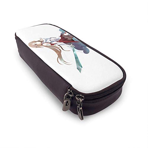 Sword Art Online Asuna Yuuki Pencil Case, Large Capacity Pencil Cases/Pen Case/Pencil Bag Pouch with Multi Compartments for Boys and Girls