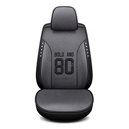SXHYL Automóvil Cuatro Estaciones Negro Funda Asiento Juego 5 Piezasjuego Fundas para Asientos Coche Universal,Cubiertas Asiento Auto Cuero Artificial,Protector para Asientos Delanteros Y Traseros,4