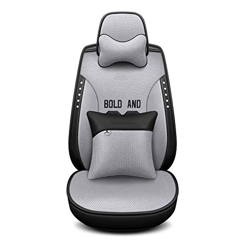 SXHYL Negro Funda Asiento Juego 9 Piezasjuego Fundas para Asientos Coche Universal,Cubiertas Asiento Auto Cuero Artificial,Protector para Asientos Delanteros Y Traseros Automóvil Cuatro Estaciones,2