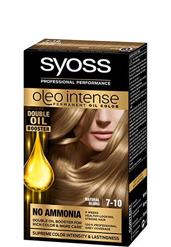 Syoss Oleo Intense Tinte para el cabello 100% aceites puros 0% amonia 7-10 rubio natural