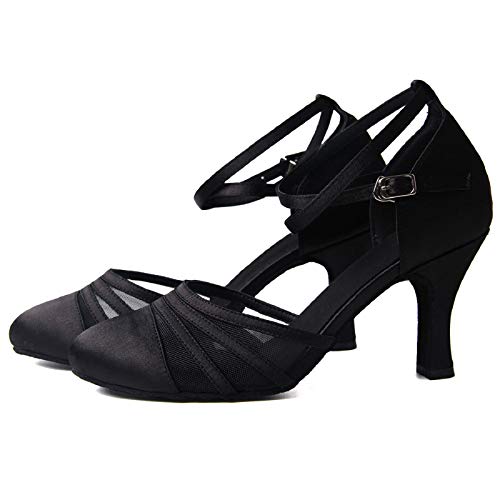 Syrads Zapatos de Baile Latino para Mujer Baile de Salón Tacón Alto Zapatos de Tango Salsa Samba Vals