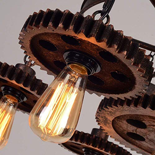 Syxfckc Loft Industrial nostálgica Viento Prendas for la Cabeza Creativa 7-3- Cabeza Tienda de Barras de Hierro araña de Prendas de Vestir café candelabros Restaurante Bar (Opcional) (tamaño: 3)