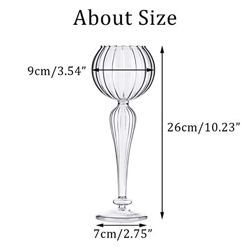 Sziqiqi Candelabros De Vidrio, Candelero De Cena a Las Velas, Candelero Perfumado De Mesa, Candelero Decorativo para Boda Fiesta, 3#