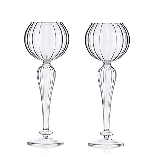 Sziqiqi Candelabros De Vidrio, Candelero De Cena a Las Velas, Candelero Perfumado De Mesa, Candelero Decorativo para Boda Fiesta, 3#