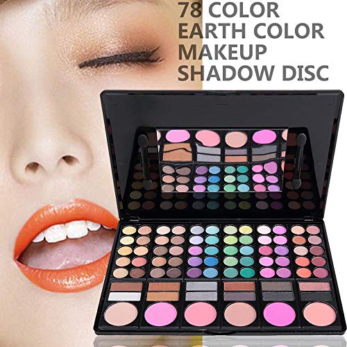 SZMH-ES 78 Color Bandeja de Sombra de Ojos Principiante Nacarado Mate Color de Tierra Sombra de Ojos Mercado Tendencia Polvo Liso 235X175X17mm 01#