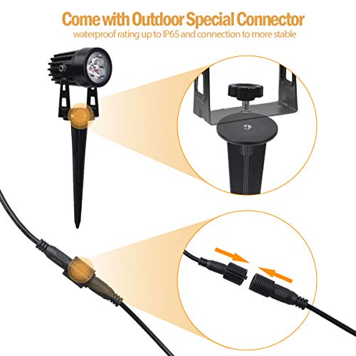 T-SUN led proyector Solar Exterior, Foco Solar led para Exterior, Blanco cálido 3000K, luz Solar con Impermeable IP65, 270 ° Ángulo Ajustable Farolas Solares.(4 Unidades)