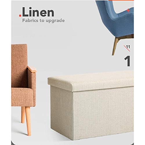 Taburete De Almacenamiento ， Baúl Plegable ， Baúles De Almacenaje Banco Plegable Con Espacio De Alcenamiento ，Esponja Suave De Alta Resistencia Incorporada, Puede Sentarse Sin Caerse. Storage Otomanas