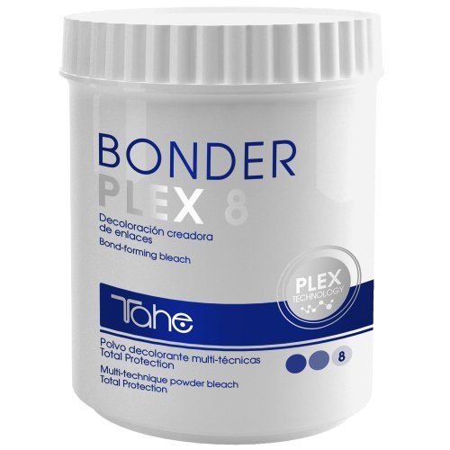 Tahe Bonder Plex 8 Polvos Decolorante en Polvo Multi-técnicas Protección Total Tecnología Plex Aclara hasta 8 Tonos 500 ml