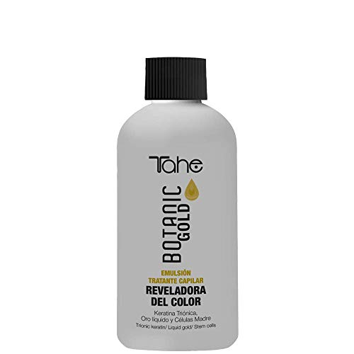 Tahe Botanic Gold Emulsión Tratante/Crema Reveladora del Color con Keratina Triónica, Oro Líquido y Células Madre, 100 ml