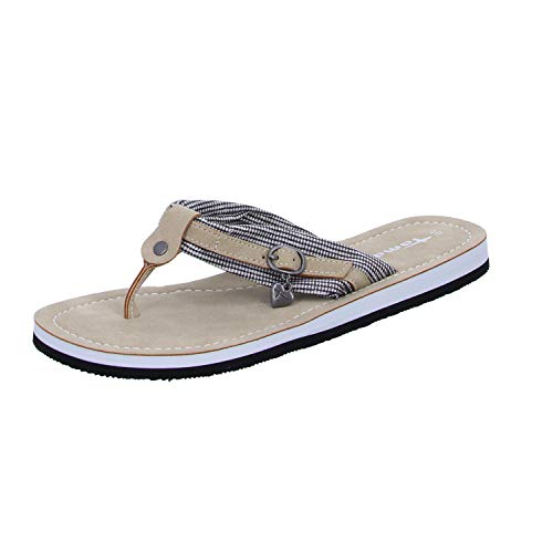 Tamaris 1-1-27109-24, Chanclas para Mujer, Negro (Black Vichy Combi 038), 37 EU