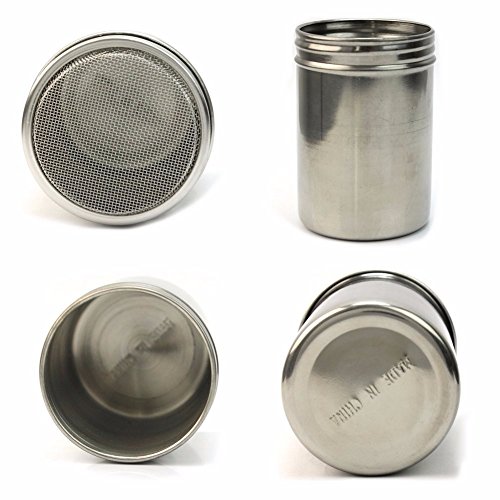 Tamiz de Acero Inoxidable Salero Pimentero Agitador para Sal Café Azúcar Colador
