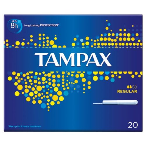 Tampax Aplicador de Cartón Regular 20 Tampones (Pack de 8 x 20s)