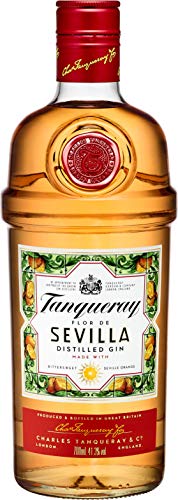 Tanqueray - Flor de Sevilla Ginebra inglesa con sabor a naranjas amargas de Sevilla - Edición limitada con posavasos de regalo, 70 cl