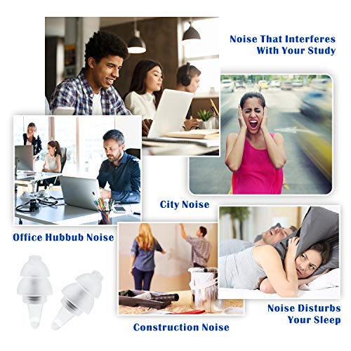 Tapones para los oídos para dormir, 2 pares de tapones para los oídos de reducción de ruido suave para canales de oído pequeños, tapones para los oídos de protección auditiva para dormir, roncar