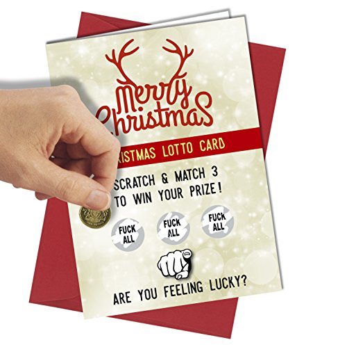 Tarjeta de felicitación de Navidad con diseño de rascacielos (A4 plegado a A5) #402 Loose (F*ck All)