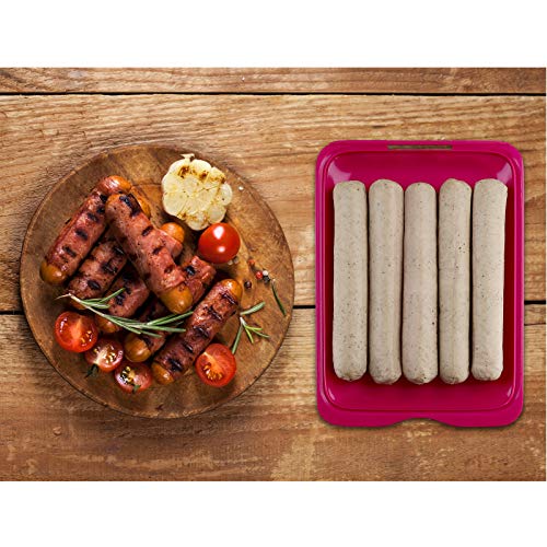 TATAY Lote 2 Porta Embutidos y Alimentos FRESH en Colores Verde y Azul, medidas 17 x 3.2 x 25.2 cm … (Azul, Naranja, Verde y Rosa)