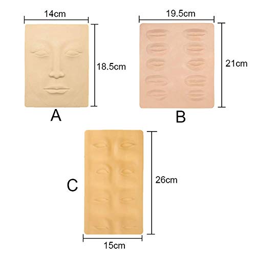 Tatt Oo Skin Practice for Makeup Lips - Labios Profesionales de Goma 3D para Maquillaje Permanente Tatt Oo Practice Skin, Tatt Oo Fake Skin, Utilizado para Kits de Tatuaje, Tatt Oo Supplies