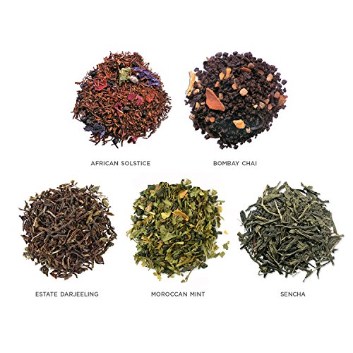 Té Hojas Sueltas World of Teas de UN SOLO USO de Tea Forte, Caja de Té Variado, 15 Bolsas de Un Solo Uso - Té Verde, Té de Hierbas, Té Negro, Té Chai