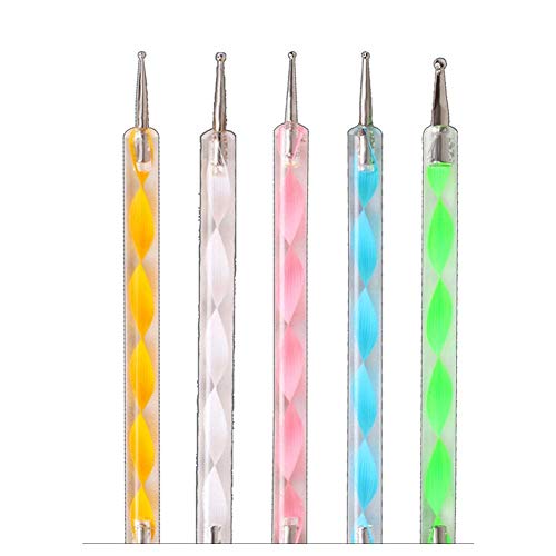 Teabelle 12 unids/Set Conjunto de Arte de Uñas Herramienta de Manicura Brocha para el Polvo Nail Art Decoration Línea de Cinta de Uñas Esponja Stamper Archivos Buffer