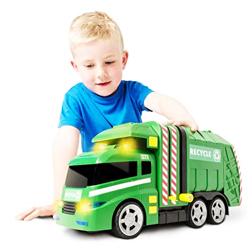 Teamsterz 1416391 Camión de Basura con Luz y Sonidos, 42 cm