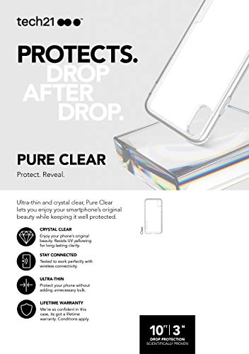 tech21 Pure Clear Funda Protectora para Apple iPhone X/iPhone XS - Transparente