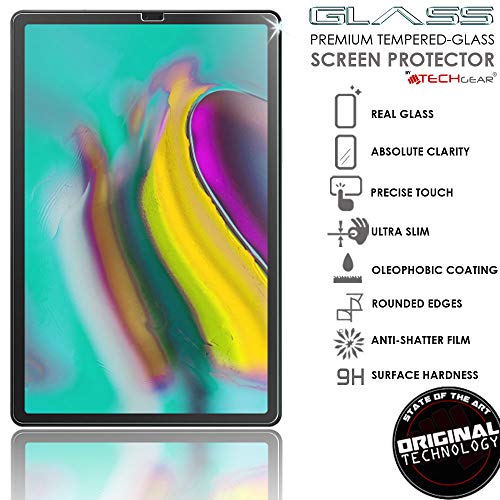 TECHGEAR Vidrio Compatible con Samsung Galaxy Tab S5e 10.5" (SM-T720 / SM-T725) - Auténtica Protector de Pantalla Vidro Templado [Dureza 9H] [Resistente a los arañazos] [Sin Burbuja]
