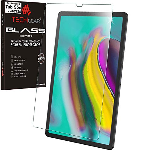 TECHGEAR Vidrio Compatible con Samsung Galaxy Tab S5e 10.5" (SM-T720 / SM-T725) - Auténtica Protector de Pantalla Vidro Templado [Dureza 9H] [Resistente a los arañazos] [Sin Burbuja]