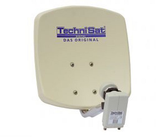 TechniSat SATMAN 33 Dos receptores de Warner Bros, de 33 SATMAN, Universal de señal Quad LNB, 1 x Digit MF4-S, 10 m Cable, Beige
