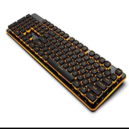 Teclado ergonómico teclado de la computadora teclado con retroiluminación iluminada teclado inalámbrico, de carga rápida, ultra silencioso silencioso teclado USB teclado del interfaz del juego Oficina