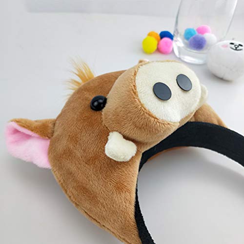 TENDYCOCO Animal de Halloween con Banda de Pelo Jabalí de Dibujos Animados Loop Broche Juego de Roles Accesorios de Rendimiento para Cosplay Party