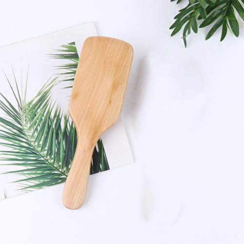 TENDYCOCO Cepillo para El Cabello de Madera 2Pcs con Cojines de Aire con Paleta Cepillos para El Cabello sin Accesorios para El Cuidado del Cabello (Negro)