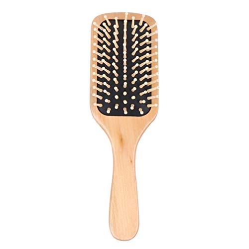 TENDYCOCO Cepillo para El Cabello de Madera 2Pcs con Cojines de Aire con Paleta Cepillos para El Cabello sin Accesorios para El Cuidado del Cabello (Negro)