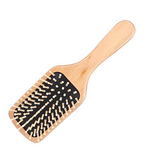 TENDYCOCO Cepillo para El Cabello de Madera 2Pcs con Cojines de Aire con Paleta Cepillos para El Cabello sin Accesorios para El Cuidado del Cabello (Negro)
