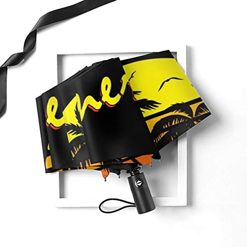 Tenerife Paraguas Plegable Compacto de Apertura y Cierre automático, Resistente al Viento, Plegable y automático, Parasol de Viaje