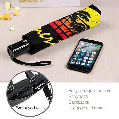 Tenerife Paraguas Plegable Compacto de Apertura y Cierre automático, Resistente al Viento, Plegable y automático, Parasol de Viaje