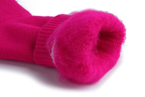 Térmicos de Invierno Calcetines de Lana Super Calor Gruesa Calentar Suave Cómodo Calcetines de Mujer Hombre (rosa, M/Hombre 36-41; Mujer 37-42)