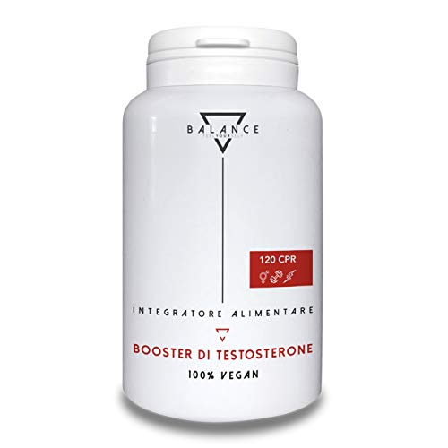 TESTOSTERONA HOMBRE- BALANCE | AUMENTADOR DE TESTOSTERONA | 13 ingredientes activos como FENOGRECO, MACA, TRIBULUS TERRESTRIS, ZINC, VITAMINA D3 | 100% VEGANO | 120 tabletas