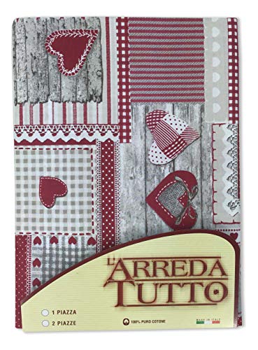 Tex Family - Tela decorativa cubretodo, gran foulard, cubresofá, tejido abríco, rojo, 2 plazas