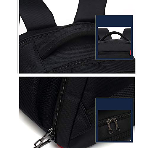 TFTREE Mochila para portátil Mochila de viaje para hombre para computadoras portátiles de 17.3 Bolsas de hombro multifuncionales para negocios seguridad impermeables-blue