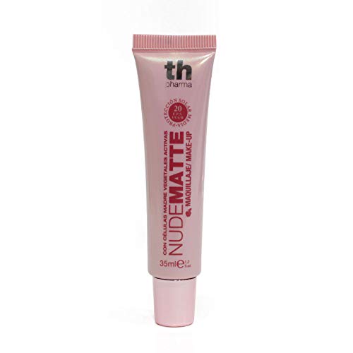 TH Pharma Maquillaje Nude Matte/Base de Maquillaje/Fondo de Maquillaje Efecto Piel con Células Madre Vegetales Activas, F.P.S 20, Nº 35, 35 ml