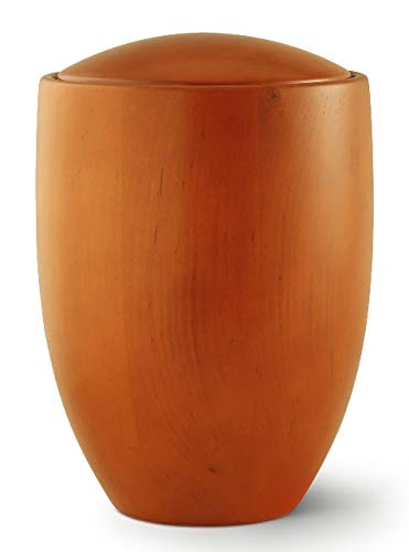The Coffin Company Seville Edition Cenizas de cremación urna – Madera de Aliso torneada a Mano (Tono de ango) – Tamaño para Adultos