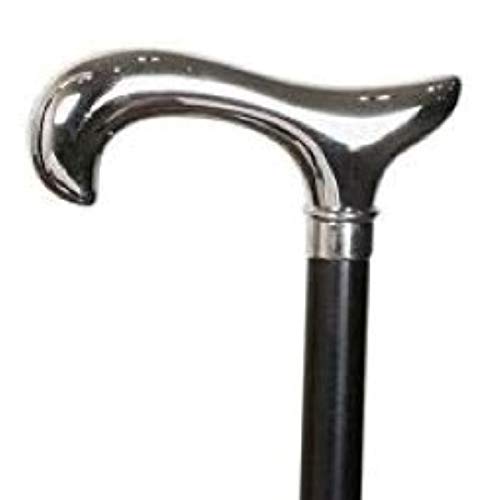 The Walking Stick Company - Bastón de madera de haya con punta de cruz, acabado de caucho negro, 92 cm