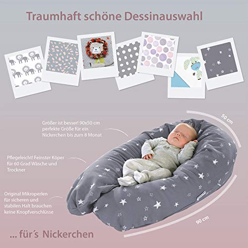 Theraline - Almohada perfecta para embarazo y lactancia, color gris